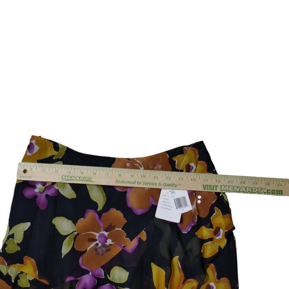 NWT Jones New York 100% Silk Size 4 Floral Flowy Y2K 90s - Picture 3 of 10